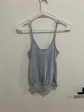 Caution To The Wind Blue & White Striped Camisole